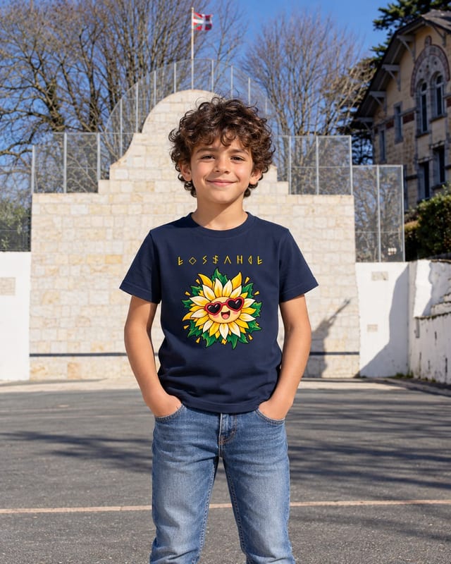 Eguzkilore · La fleur du soleil · Bleu marine
